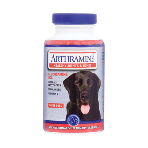 <body><p>Arthramine for dogs is a unique formulation of nutritional factors important for joint health and support. Includes Glucosamine HCL, Vitamin C, Maganese, Omega-3 Fatty Acids and Ash. 60 count tablets.</p></body>