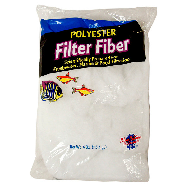 <body><p>Blue Ribbon 100% Polyester Filter Floss 2oz. Soft, fine 100% polyester filtering fiber is ideal for wet-dry filters, canister filters, most power filters and pond filtering units. Polyester floss provides the ideal mechanical and biological filtering media for all freshwater saltwater tanks.</p></body>