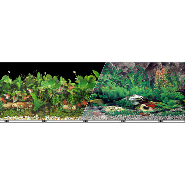 <body><p>Blue Ribbon Vibran-Sea Double Sided Background Black and Freshwater Tropical 12 inches x 50 feet. Dispensed from a 50 foot roll, marked with UPC bar code every foot. Waterproof, each background is double sided with photo quality scenes, most available in assorted sizes.</p></body>