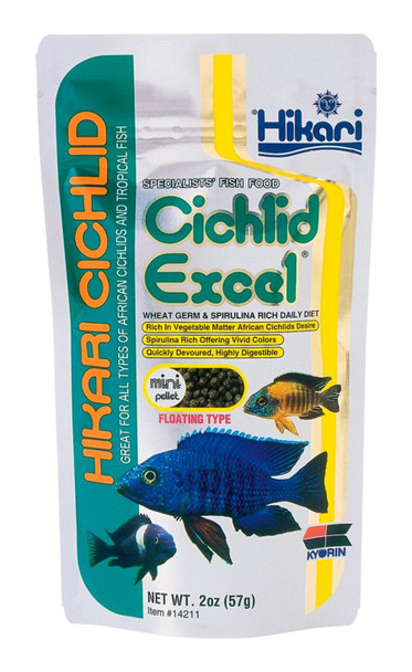 <body><p>Hikari Cichlid Excel is a great daily diet for herbivorous cichlids and larger tropical fish. Hikari Excel is specially formulated for herbivorous cichlids offering a perfect balance of natural ingredients meant to meet the nutritional demands of most herbivorous fish.</p></body>