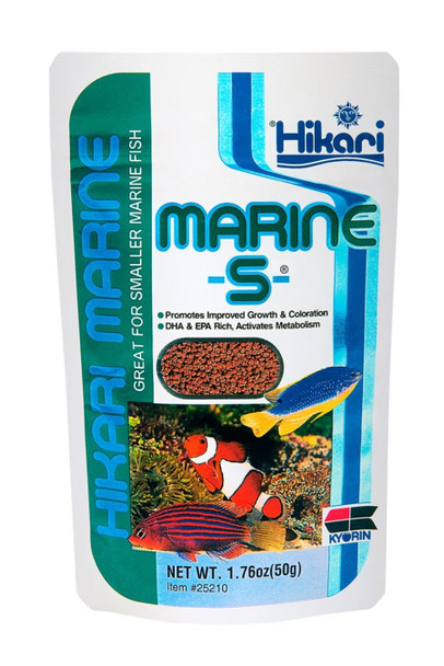 <body><p>Hikari Tropical Marine S is a specifically developed daily diet for Smaller Marine Fish. Hikari Tropical Marine S is rich in essentials fatty acids DHA and EPA and high quality animal proteins which promotes growth and beautiful colouring. Highly digestible, low waste - Slowly sinking food</p></body>