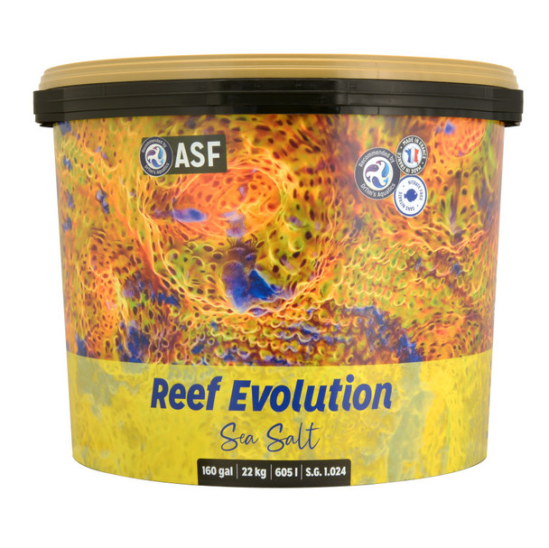 <body><p>Reef Evolution Salt has been formulated to fulfill the needs of marine fish and reef tanks providing with a regular supply of trace elements, calcium, magnesium and alkalinity. It contains food for beneficial bacteria, amino acids and vitamins that support the biological processes in your tank for optimal growth and coloring of your corals as well as the health of your fishes. Reef Evolution salt can be used permanently and for the setting of a new tank. USAGE: Dissolve the required amount of salt in RO water, 35-37 grams of salt dissolved in 1 liter will give you a specific gravity between 1.024-1.025 at a temperature of 77Â°F. Agitate until fully dissolved. We recommend a water change of 10% of the total water volume every 1-2 weeks.</p><ul><li>Formulated to fulfill the needs of marine fish and reef tanks</li> <li>Provides a regular supply of trace elements, calcium, magnesium and alkalinity.</li> <li>Contains food for beneficial bacteria, amino acids and vitamins that support the biological processes in your tank for optimal growth and coloring of your corals as well as the health of your fishes</li> <li>Reef Evolution salt can be used permanently and for the setting of a new tank</li></ul></body>