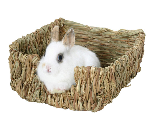 <body><p>Peter's natural woven grass bed is great for pabbits and other small animals. This bed is safe for animals to chew on and will protect sensitive paws from wire bottomed cages. Can be used inside and/or outside of cage.</p></body>