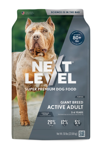 <body><p>Optimally formulated with a balanced blend of high-quality protein, fat, nutrients and precisely controlled calcium, Giant Breed Active Adult provides giant breed dogs the scientifically-developed nutrition they need for long-term bone density, whole-body health and maximum longevity. Our Purpose line of dog foods are scientifically formulated to address specific health or diet needs â€” combining targeted nutrition with our proprietary VX Advantageâ„¢ blend to provide the right nutrients, in the right amounts, at the right time.</p><ul><li>Super Premium Dog Food</li> <li>Optimally formulated with a balanced blend of high-quality protein, fat, nutrients and precisely controlled calcium</li> <li>Provides giant breed dogs the scientifically-developed nutrition they need for long-term bone density, whole-body health and maximum longevity</li> <li>Part of the Purpose Line, scientifically formulated to address specific health or diet needs</li></ul></body>