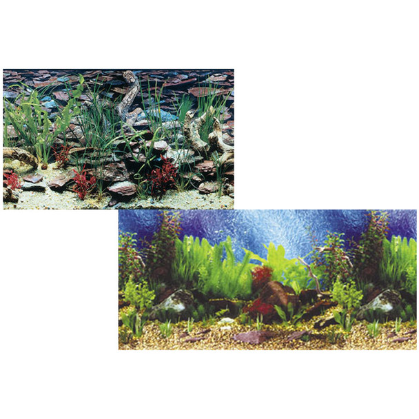 <body><p>The Penn-Plax Double Back Shalescape and Tropical Blue Background is a high-quality aquarium decoration that adds depth and visual appeal to your fish tank. Measuring at 24 x 50', this product offers an expansive and captivating underwater scene that will transform your aquarium into a stunning underwater oasis.</p><ul><li>Shalescape and Tropical Blue Background</li> <li>High-quality aquarium decoration that adds depth and visual appeal to your fish tank</li> <li>Offers an expansive and captivating underwater scene that will transform your aquarium into a stunning underwater oasis</li></ul></body>