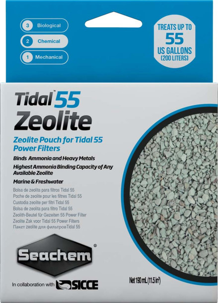 <body><p>Tidal 55 Zeolite - Zeolite Pouch. Binds Ammonia And Heavy Metals, Highest Ammonia Binding Capacity Of Any Available Zeolite. Marine & Freshwater</p></body>