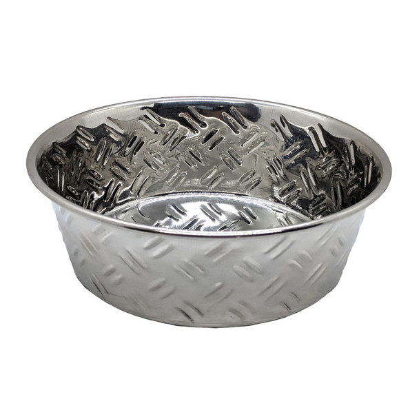 <body><p>Criss-Cross Stainless Steel Non-Skid Dish is the perfect accent dish. It's bacteria resistant and easy to clean. The non-skid bottom helps to keep the dish in place.2 quart size is perfect for medium to large sized dogs. Ideal for food or water.</p><ul><li>Stainless Steel</li> <li>Non-Skid</li> <li>Bacteria resistant and easy to clean</li> <li>Ideal for food or water</li></ul></body>