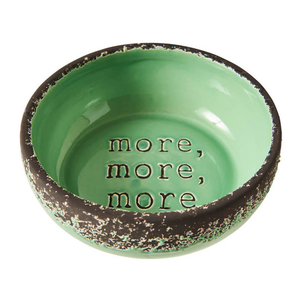 <body><p>Trendy and stylish More More More avocado dog dish is just what your pup needs for food and water. This stylish 5 ceramic dish will complement any home decor. Easy to clean with warm water and soap.</p><ul><li>Trendy and stylish dish for food and water</li> <li>Ceramic dish will complement any home dÃ©cor</li> <li>Easy to clean with warm water and soap</li></ul></body>