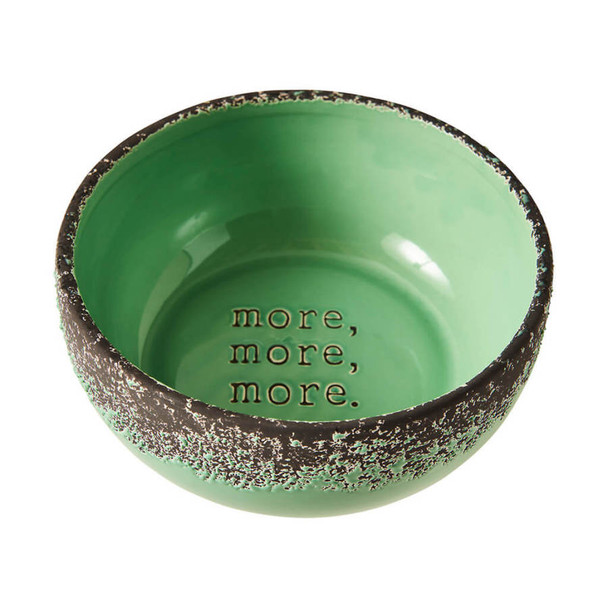 <body><p>Trendy and stylish More More More avocado dog dish is just what your pup needs for food and water. This stylish 7 ceramic dish will complement any home decor. Easy to clean with warm water and soap.</p><ul><li>Trendy and stylish dish for food and water</li> <li>Ceramic dish will complement any home dÃ©cor</li> <li>Easy to clean with warm water and soap</li></ul></body>
