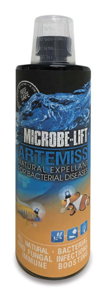 <body><p>Artemiss is a unique, herbal immune enhancing stimulant which reduces bacterial and fungal diseases. Salt & Fresh & Reef safe. Effective in cases of bacterial and fungal infections including: Bacterial Dropsy, Fin/Tail Rot, Mouth Rot, Bulging Eyes, Raised Scales, Ulcers, Milky Skin, and Fungus. Artemiss will help boost the natural immune system of the fish without risk of building up future resistance that can occur when antibiotics are used, while driving off pathogenic bacteria. Without a host, the bacterial will ultimately die.</p></body>
