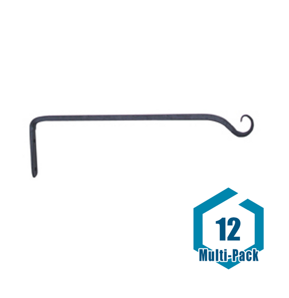 This multi-pack includes 12 Panacea Forged Hook Straights, each measuring 15 inches. Perfect for attaching to walls, posts, or trees to hang bells, bird feeders, or hanging baskets. The hooks are powder-coated for extra durability.<br/><br/>