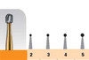 Keystone Prehma Round Carbide Bur, 4 FGOS, 10/pk