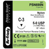 Hu-Friedy Perma Sharp Sutures, Nylon, Size 5-0, Black-Mono, Non-Absorbable, 18", C-3 Premium, 12/bx