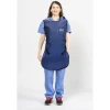 Flow Adult Lead-Free X-Ray Apron, Medium, 0.25 mm, 24 x 40", Antimicrobial Navy Blue, ea