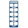 Flow Perfect Pocket Masked X-Ray Film Mounts, Vinyl, Blue, 10 Horizontal Bite-Wing Windows, Size 2, 100/bx