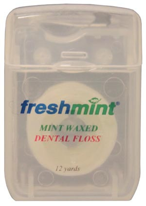 NWI Dental Floss , Mint, Waxed, 12 yds, 12/bg, 12 bg/cs ODS HealthCare