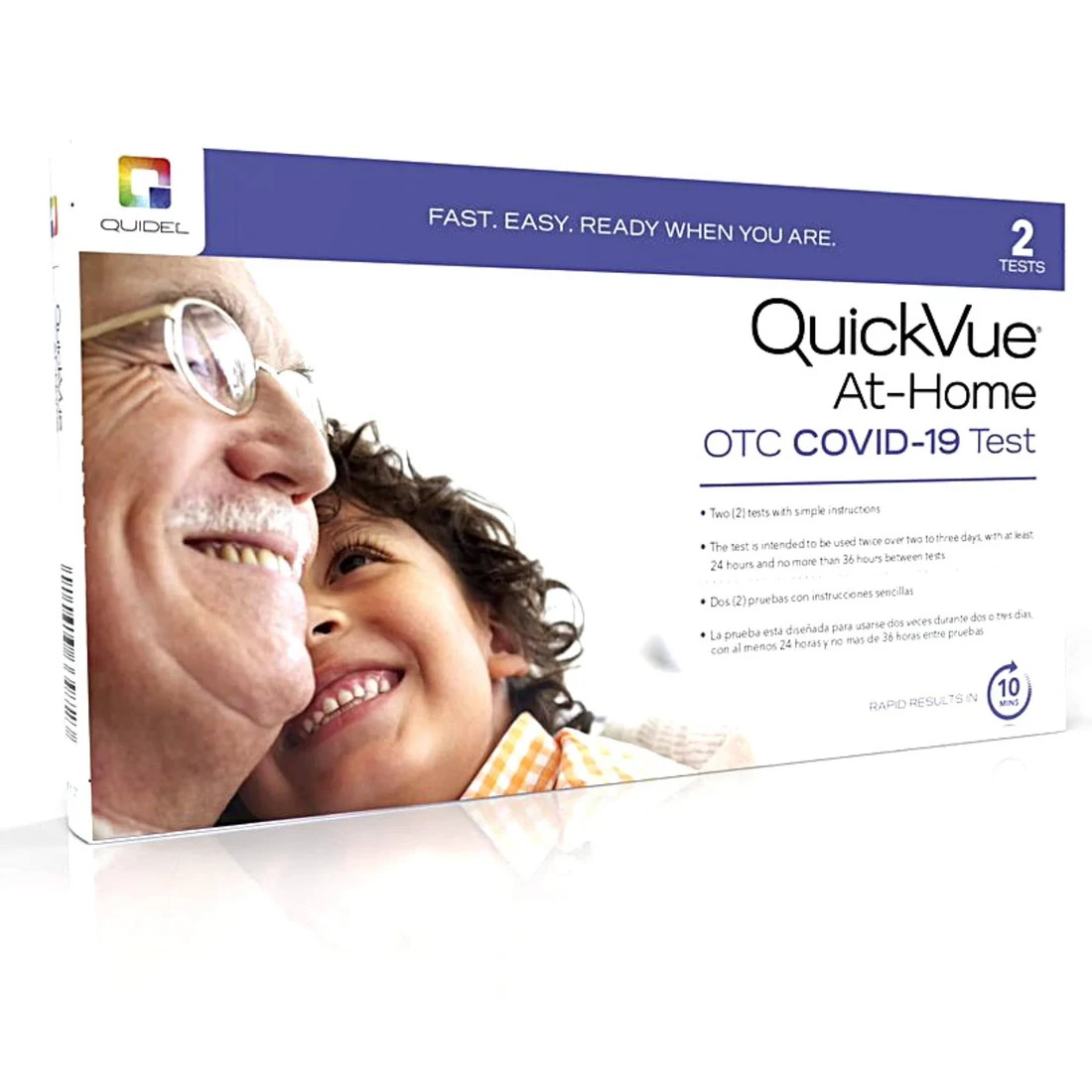 Quidel QuickVue AtHome OTC COVID19 Test, 2 Test Kit, 20402