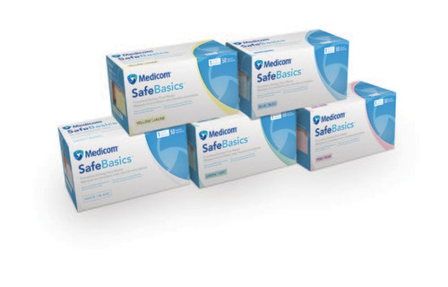 Medicom Safebasics Procedure ASTM Level 2 Face Masks, Pink, 50/bx 2142