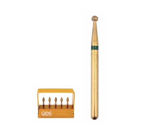 ODS Precision Zirconia Cutting Diamond Bur FG 801L-014 Coarse Grit, Round, 5/bx ODS Precision Zirconia Cutting Diamond Bur FG 801L-014 Coarse Grit, Round, 5/bx