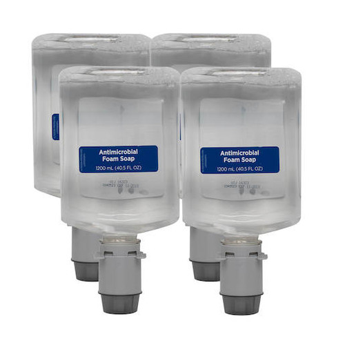Georgia-Pacific Pacific Blue Ultra Manual Antimicrobial Foam Soap Dispenser Refill, Dye & Fragrance Free, 1200 mL, 4/cs