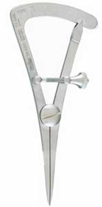 Miltex Castroviejo Caliper, 3-1/4", Straight, Graduated 0 To 20mm, ea