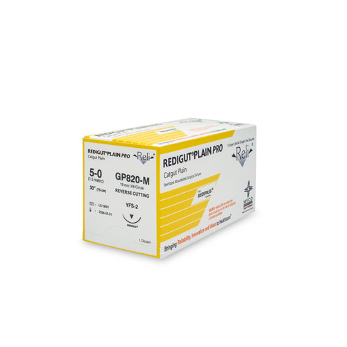 Myco Reli Pro Suture, Size 5-0, Redigut, Plain, Natural, 30", YFS-2, 12/bx (GP1915-M)