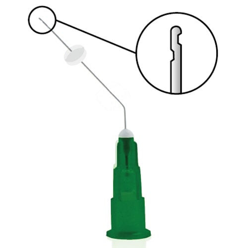 Pac-Dent OptiProbe Needle Tips with Double Sideport Irrigator Tips, 31 Ga., 27 mm tip length, Teal, 50/pk