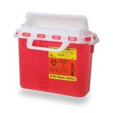 BD Sharps Collector, 5.4 Qt, Next Generation, Counter Balanced Door, Red, 20/cs