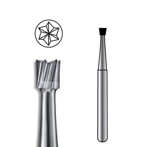 Pac-Dent Carbide Bur HP-37 Inverted Cone, 10/pk