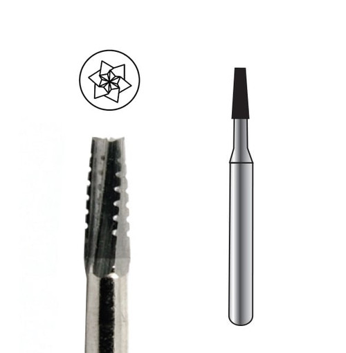 Pac-Dent Carbide Bur FGOS-700 Taper Fissure Crosscut, Clinic Pack, 100/pk