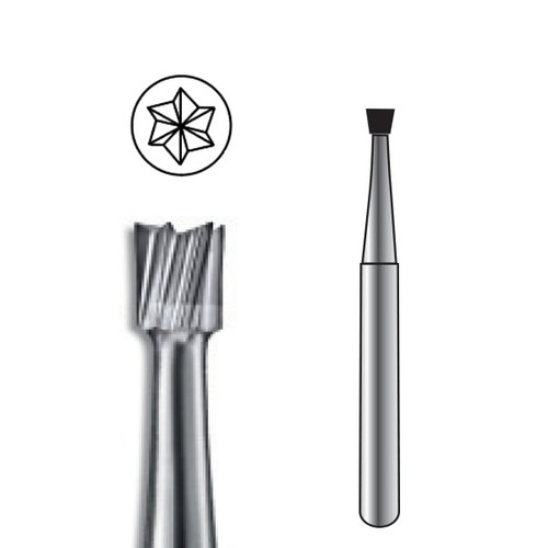 Pac-Dent Carbide Bur HP-36 Inverted Cone, Clinic Pack, 100/pk