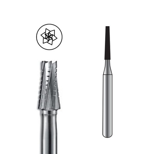Pac-Dent Carbide Bur HP-700L Taper Fissure Crosscut, Clinic Pack, 100/pk