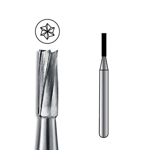 Pac-Dent Carbide Bur RA-57 Straight Fissure Latch-Type, Clinic Pack, 100/pk