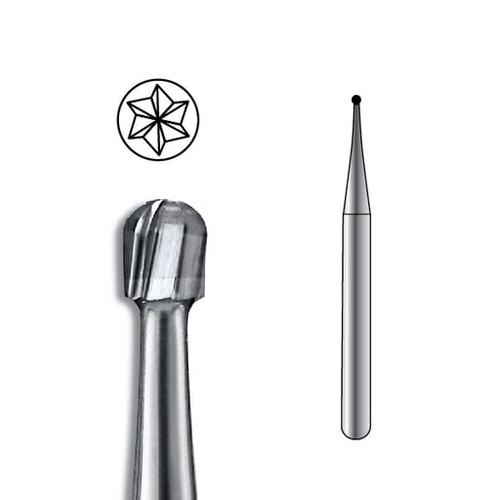 ODS Precision Carbide Bur HP-1/2, Round, 5/pk