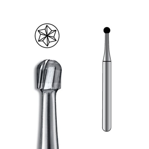 ODS Precision Carbide Bur HP-4, Round, 5/pk
