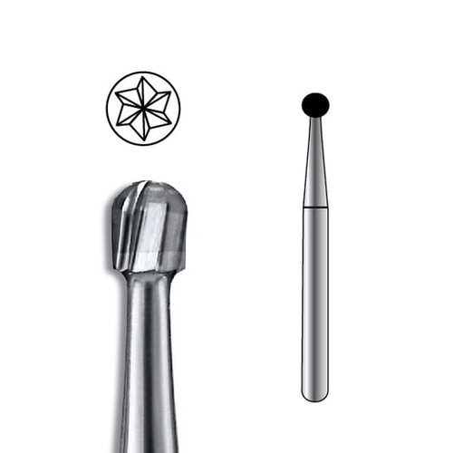 ODS Precision Carbide Bur HP-6, Round, 5/pk