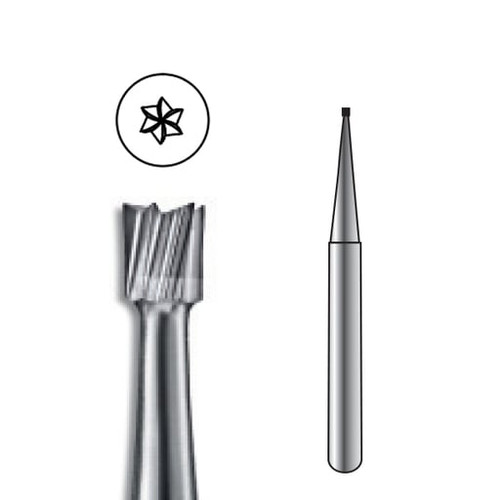 ODS Precision Carbide Bur HP-33.5, Inverted Cone, 5/pk