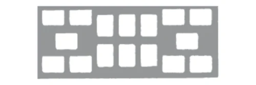 Flow Grip Right X-Ray Film Mounts, Plastic, Translucent, 16 Windows: 10 Horizontal and 6 Vertical, Size 2, 100/bx