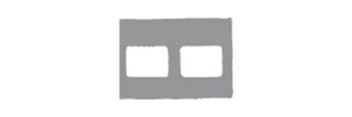 Flow Grip Right X-Ray Film Mounts, Plastic, Translucent, 2 Horizontal Windows, Size 0, 100/bx