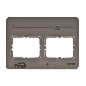 Flow Greylight X-Ray Film Mounts, Plastic, Grey, 2 Horizontal Windows, Size 2, 100/bx