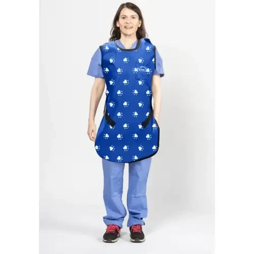 Flow Adult Lead-Free X-Ray Apron, Medium, 0.25 mm, 24 x 40", Dog Paw, ea