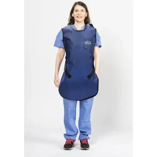 Flow Adult Lead-Free X-Ray Apron, Small, 0.25 mm, 22 x 37", Antimicrobial Navy Blue, ea