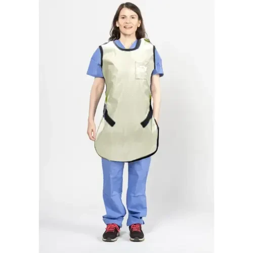 Flow Adult Lead-Free X-Ray Apron, Small, 0.25 mm, 22 x 37", Antimicrobial Beige, ea