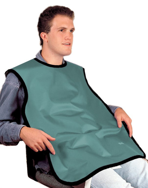 Flow Adult Lead Bib X-Ray Apron, without Collar, 0.3 mm, 24" x 26", Teal, ea