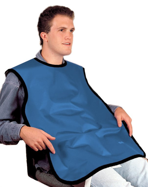 Flow Adult Lead Bib X-Ray Apron, without Collar, 0.3 mm, 24" x 26", Medium Blue, ea