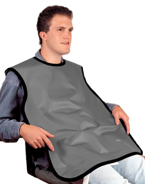 Flow Adult Lead Bib X-Ray Apron, without Collar, 0.3 mm, 24" x 26", Grey, ea