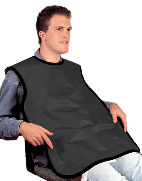 Flow Adult Lead Bib X-Ray Apron, without Collar, 0.3 mm, 24" x 26", Black, ea