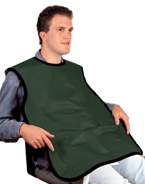 Flow Adult Lead Bib X-Ray Apron, without Collar, 0.3 mm, 24" x 26", Hunter Green, ea