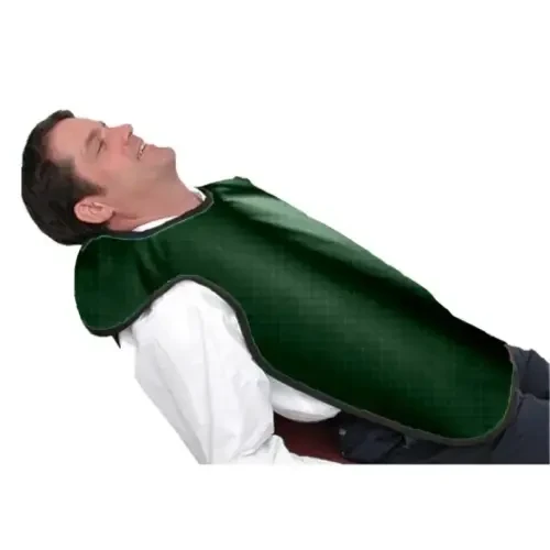 Flow Adult Lead-Free Bib X-Ray Apron, without Collar, 0.25 mm, 24" x 26", Shimmering Green, ea