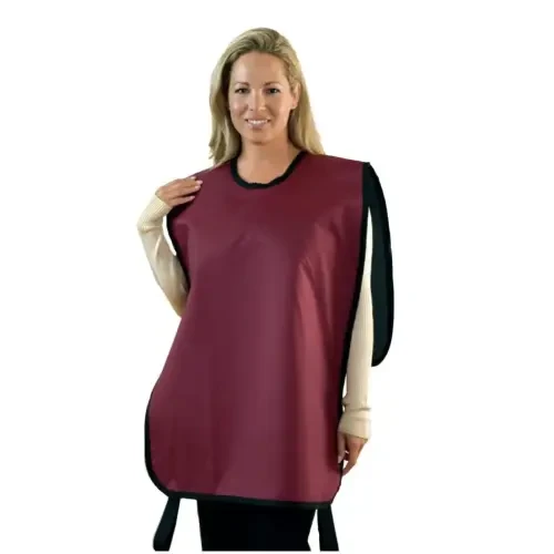 Flow Adult Lead Panoramic X-Ray Apron, without Collar, 0.3 mm, 24" x 27", Burgundy, ea